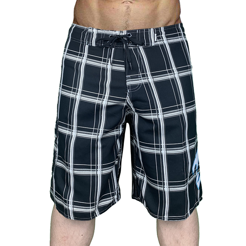 2022 Summer Billabong Men's Quick-Drying Beach Shorts Plaid Black Sports Casual Surfing Shorts