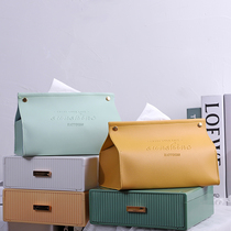 Leather Ins Paper Towels Box Mesh Red Vehicular cramps Home Living room Creative Nordic light lavish napkins Napkins Contain box