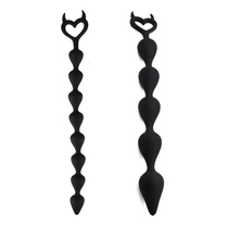 Silicone anal plug super long posterior court pull beads sm adult sex toys alternative anal irritating toys men and women flirting