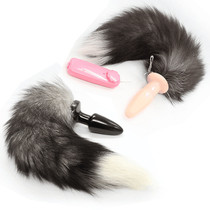 Interest Supplies Fox Tail Anal Plug Dog Tail Shaking Woman With Anal Masturbation Electric Silicone Rear Vestibule Bolt Flared Up Anal