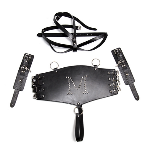 New adult bondage even body leather clothes Men's S Teaching Bundled Toys with Rope Clothes Women M Logo Eroy Underwear