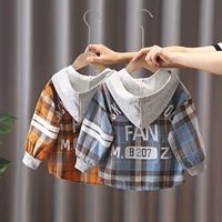 Детская куртка для мальчиков, осенняя рубиновая рубашка, 2022, популярно в интернете, детская одежда