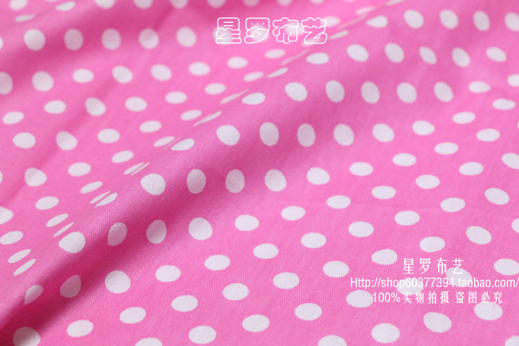 纯棉面料水玉点点圆点斜纹印花布料学生宿舍被套床单枕套全棉布料详情13