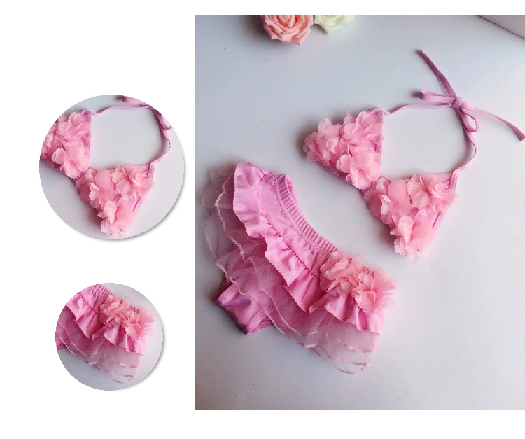 Đồ bơi trẻ em Hàn Quốc cô gái cô gái trẻ em bikini trẻ em chia nhỏ đồ bơi trẻ em