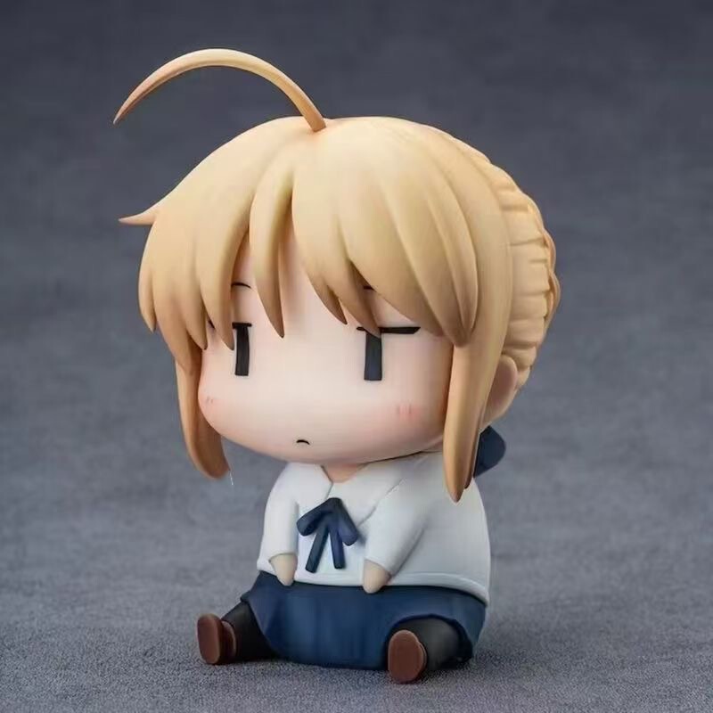 Cross-Border Q Version Sitting Posture Seiya Funny Face Fate/Stay Night Ubw Saber Two-Dimensional Figure Ornament