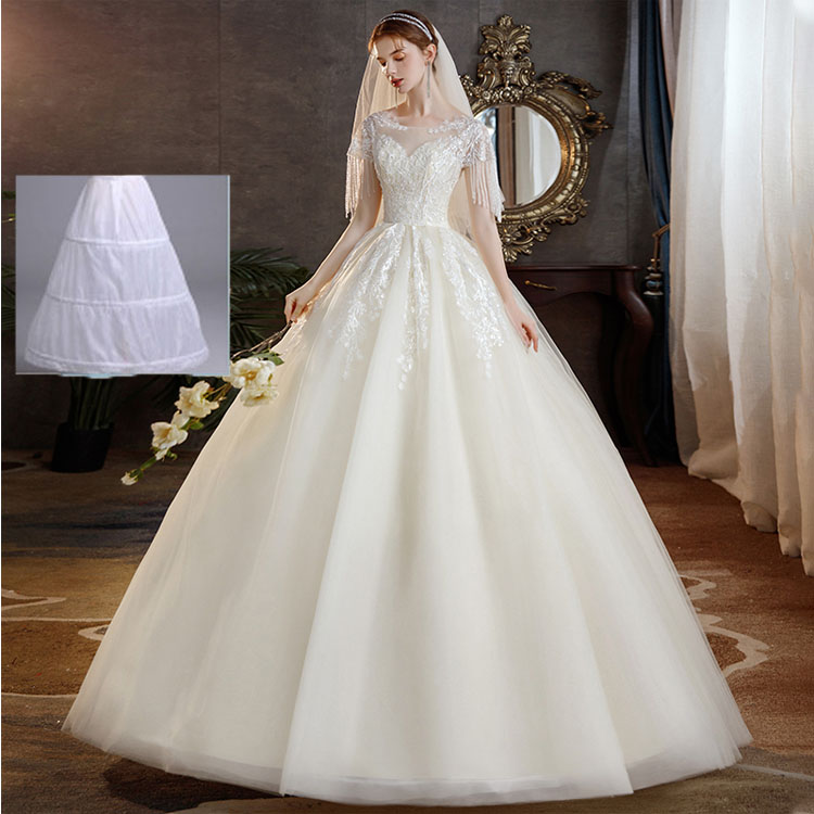  Champagne color wedding dress plus skirt+Definite does not support returns and exchanges   + $4.71 