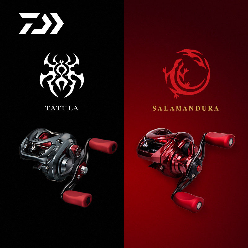 Dawa water drop wheel black spider 100 Luya salamander sea pole spider elite metal Dayiwa imported new products