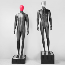 Male model props Full body electroplated red silver face clothing store dummy window display props Mens model rack