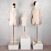 Electroplated silver gold model props Mens and womens half-body clothing store window display rack dummy body wedding model rack