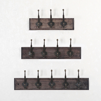 Vintage clothing store display rack wall hook row hook fitting room hanger European solid wood point hanging wall hanging