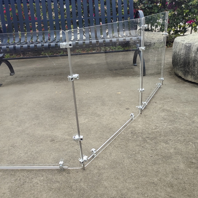 Transparent Acrylic Folding Fence Office Partition Isolation Screen Exhibition Event Fence Foldable