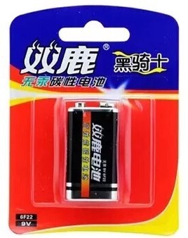 Double deer 9V Black Knight Rider battery 6F22 Carbon Tetris battery Wanner remote controlled battery lamination with meter microphone siren