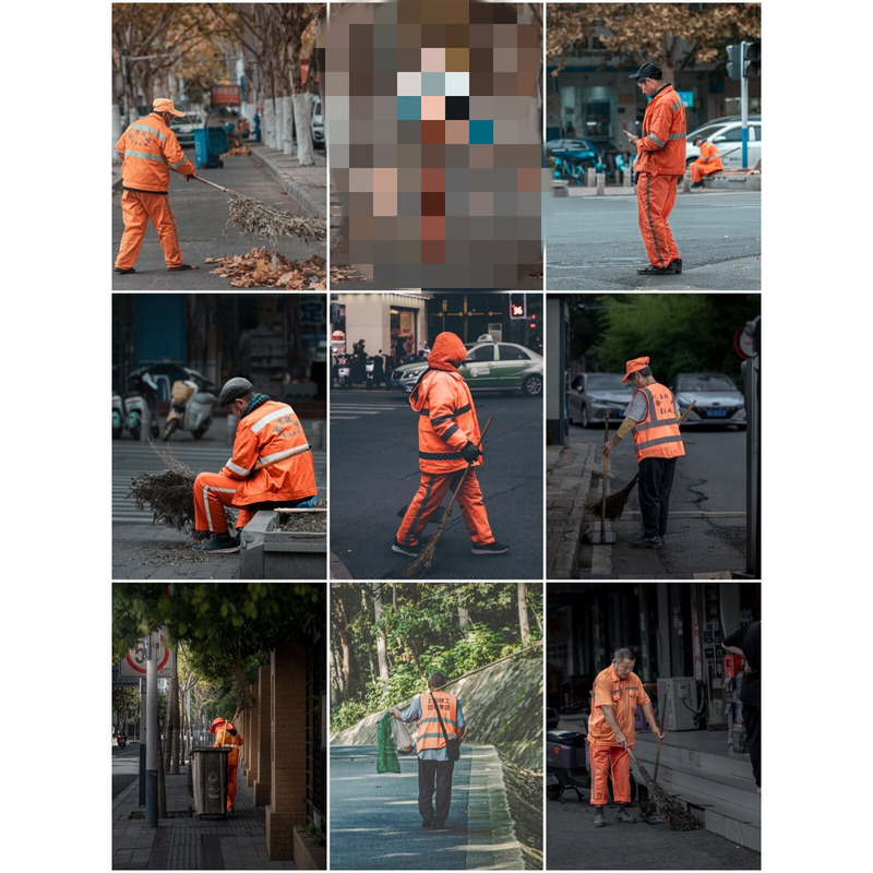 Original Photos for Sale, the Most Beautiful Photos of Sanitation Workers, Labor Humanities, Documentary Humanistic Photos