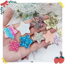 474 whole bag of Korean style about 130 glitter sequins five-pointed star diy leather band hairclip hair accessories accessories