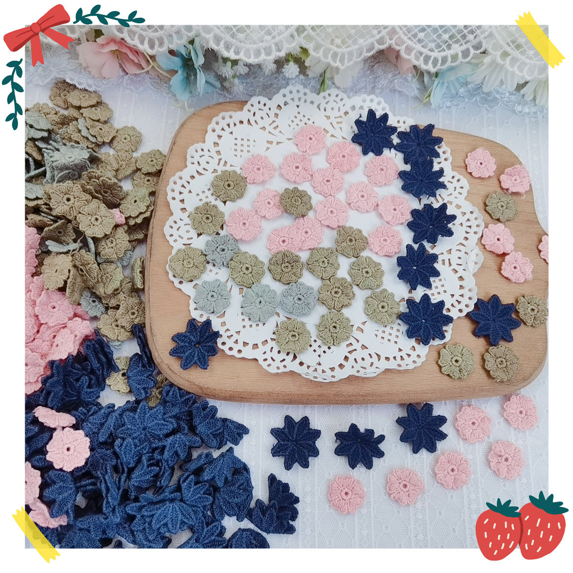 996 whole package Korean cotton water soluble flower sheet diy leather fascia hair clip accessories accessories accessories