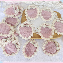 1291 whole pack of about 20 pieces oval pink jumper butterfly knot oval flower sheet about 8 5 cm