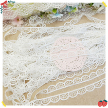 096 whole section 25 yards white water soluble lace DIY handmade material clothing accessories