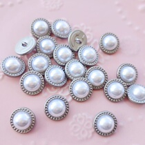 1311 No. 166 silver-gray pearl metal buttons 30 pieces about 1 7 cm