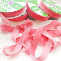 075 Whole roll 10 yards watermelon red export velvet with about 2 5 cm bow handmade material