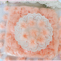 643 whole bag of approx. 200 pure handmade orange pink mesh yarn flower diy leather fascia haircut accessories accessories accessories