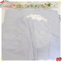 1114 whole edition day single grey blue ultra-wide polyester cotton cotton fabric embroidered lace DIY handmade material dress material