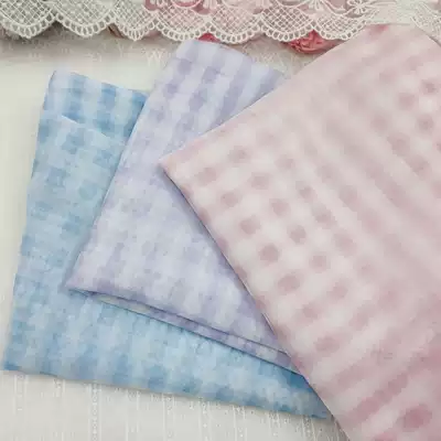 258 outer single color large plaid mesh fabric children's puffy dress dress garment handmade diy auxiliary fabric