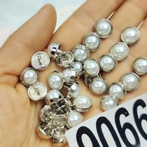 B9066 silver pearl metal buckle about 50 pieces