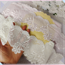 017 whole board day single for about 15 yards bilateral net yarn embroidered lace diy doll clothing material accessories