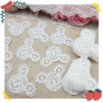 101 whole bag 20 white Mickey head water soluble flower pieces diy clothing curtain sheet hole patch