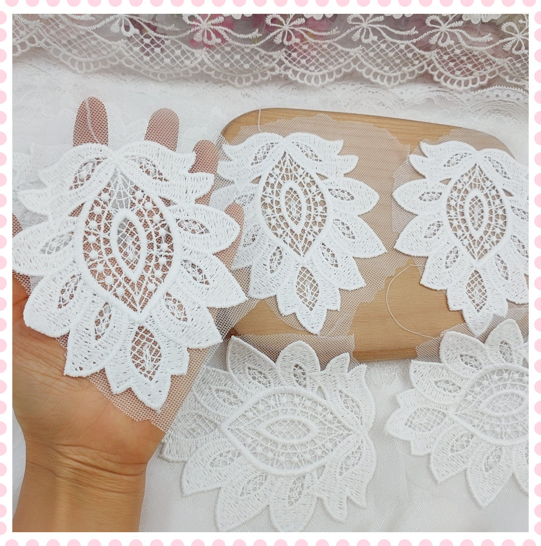 840 whole package 10 day single good quality water soluble flower appliqued diy clothing curtains bed linen bag break-up patch