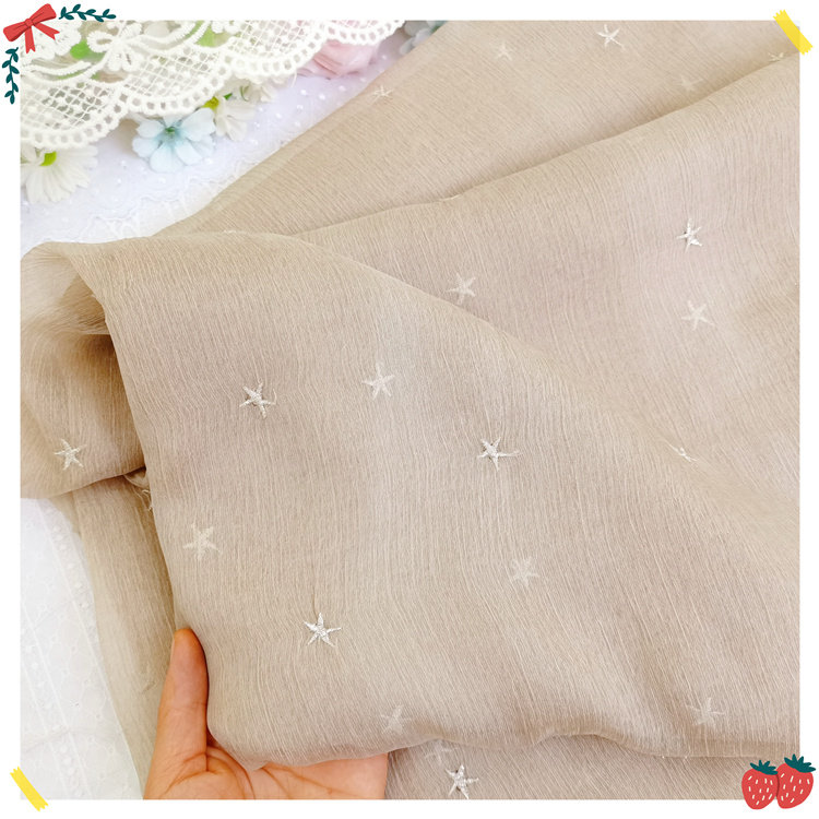 886 Whole Bundle Approx. 4 m Skin Color Snow Spinning Pentagram Stars Embroidered Fabric Diy Doll Clothing Accessories Accessories
