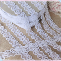 086 whole volume of outer single bilateral white elastic lace lace about 3 4 cm left and right Clothing Handmade Material