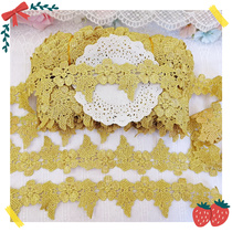 412 whole outer single about 9 meters gold thread water soluble lace Diy bow doll clothing accessories