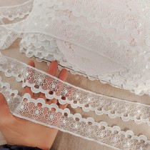 1397 white day single flower fine water soluble lace about 4 cm clothing handmade material