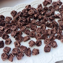 563 packs of about 310 coffee-colored handmade ribbons rose small flowers about two centimeters clothing and hair accessories