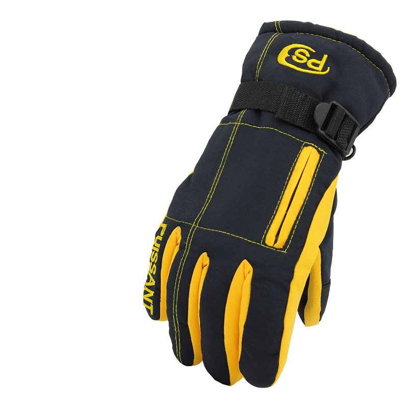 Outdoor ski plus fluff and wind - proof men and women couples refer to downcast winter cycling warm gloves