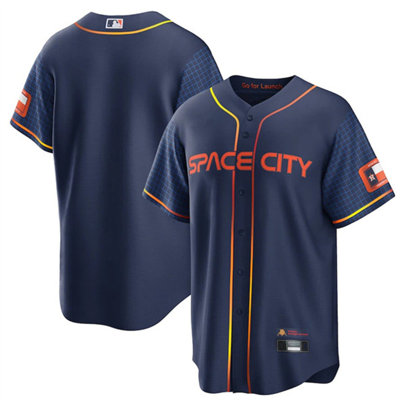 New Houston Astros Blank Baseball Jersey Fully Embroidered Cardigan Men's Clothing New Houston Astros Blank Baseball Jersey Fully Embroidered Cardigan Men's Clothing