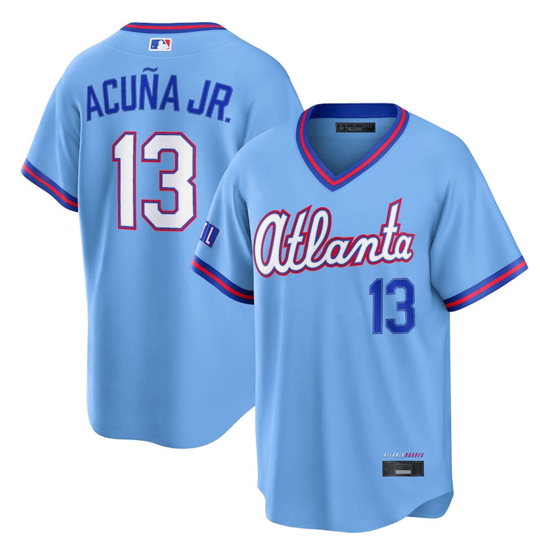 New Atlanta Braves 13 #   Acuna Jr. Baseball Jersey for Men