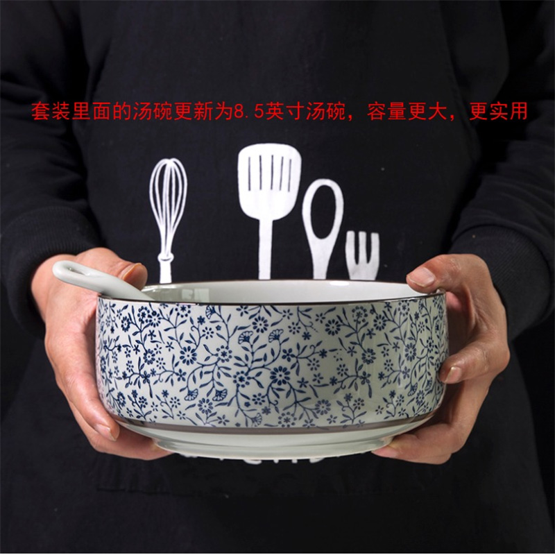 And the four seasons of archaize ceramic tableware dishes suit under the glaze color Japanese hand - made household jobs rainbow such as bowl dishes