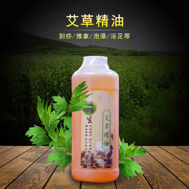 Artemisia essential oil massage through the meridians and collaterals for the whole body beauty salon with general scraping open back moxibustion oil large bottle 1000ml