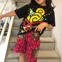 ins girls shorts 2021 new summer boys Japanese Tide brand pants thin foreign-style childrens five-point pants