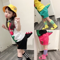 Childrens Shorts 2021 New Tide Summer Cotton Thin Wear Joker Dinosaur Tail Boys and Girls Baby