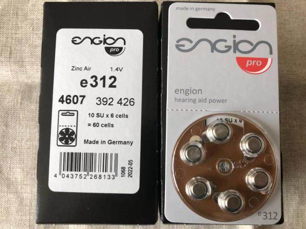 E312 a box of engine battery whole box Germany imported engine engion e312 hearing aid battery
