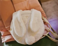 Nhật Bản siêu dễ thương! Plush Bunny Ears Rabbit Tail Messenger Bag Shoulder Bag Túi ba lô dễ thương Ba lô balo nữ đi học