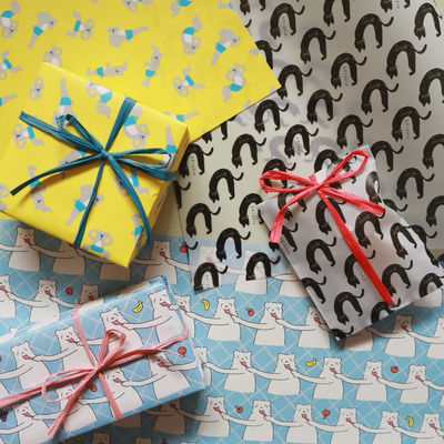 Domestic stock available! The Japanese imported RegaroPapiro wrapping paper is made of high-quality and cute animal and flower materials