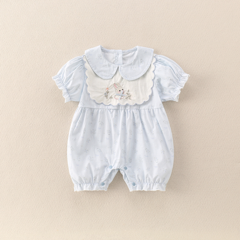 Baby Clothes, Summer Thin Style, Princess Romper, 100-Day-Old Baby Girl, Summer Outing Clothes, Pure Cotton Jumpsuit
