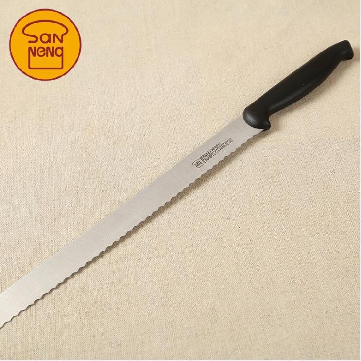 Sanneng Baking Tools Bread Knife Cake Cutter Stainless Steel Serrated Household Toast Slicer Pastry Knife Saw Knife