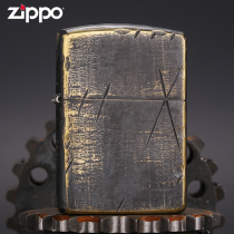 Zippo lighter genuine American original brass to make old knife marks armor machine mens tomb robber notes the same style