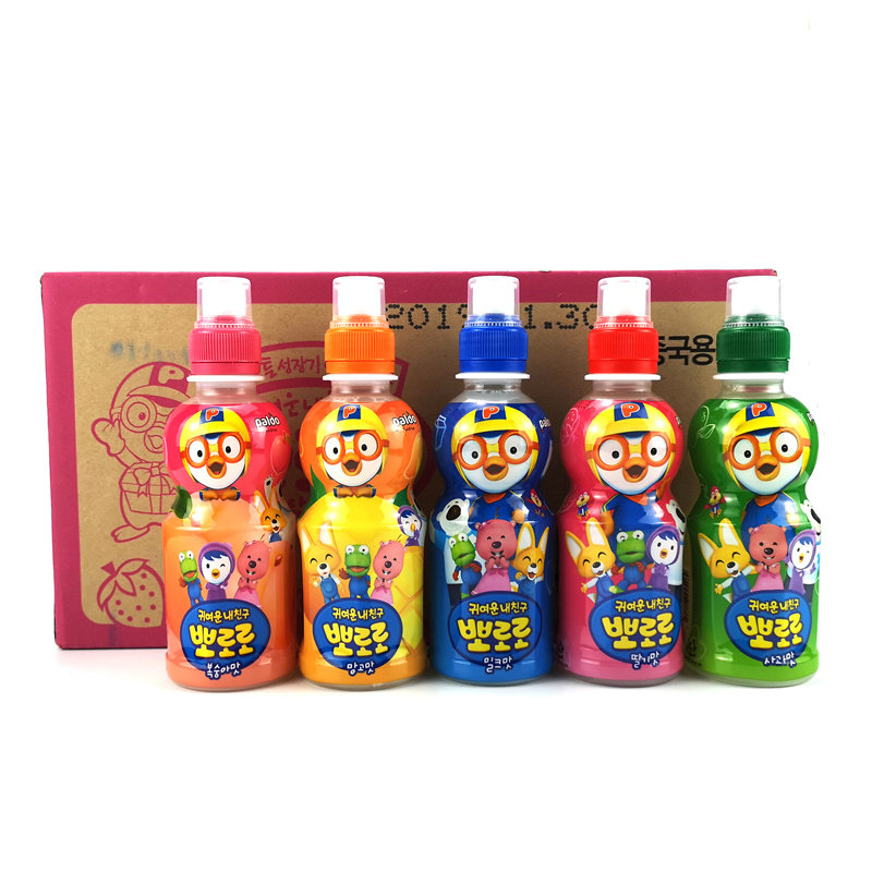 South Korea imported Bo Lele drink Bao Lulu children's drink Grunt baby fruity 24 bottles full box