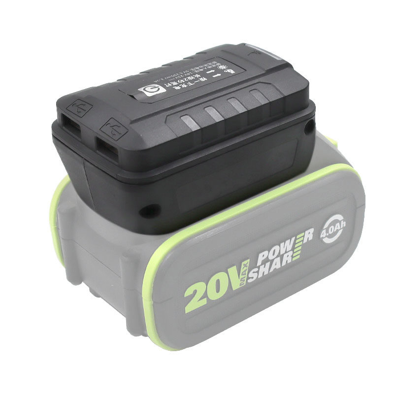 Адаптер/преобразователь/зарядное устройство 适配器led强光手电筒usb手机充电器适用worx大脚板18v 20v锂电池 Dawupine